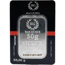 Has Gümüş 50GR (999.9) Külçe Gümüş