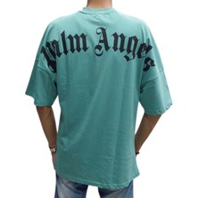 Palm Angels Erkek Geniş Omuzlu Düşük Kısa Kollu Pamuklu Tişört Ety-Plma