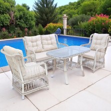 Lavida Bahçe Oturma Takımı | Rattan 2+1+1 ve Sehpa