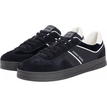 Kadın The Greenwich Kontrast Detaylı Süet Kort Sneaker - Siyah