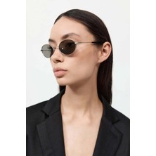 Unisex Ince Metal Oval Güneş Gözlüğü - 100% Doğal Asetat ve Yüksek Kalite Lensler