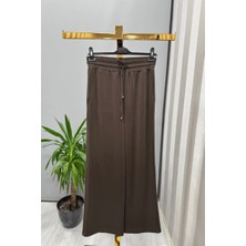 Sentez Divanna Modal Geniş Paça Pantolon Kahve 5584