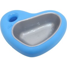 Kalp Şeklinde Kedi ve Köpek Mama Kabı, 29X22X6,5 Cm, Gri