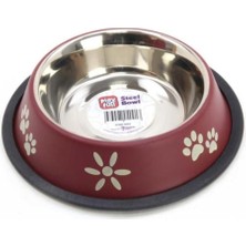 Renkli Desenli Kedi Köpek Çelik Mama Kabı 8 Oz, Sağlıklı ve Şık Tasarım