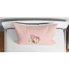 Kuromi 3D Dijital Baskılı Tek Kişilik Kız Çocuk Çarşafsız Nevresim Takımı