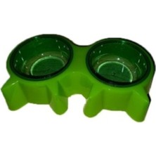 Yeşil Kedi Kulaklı Mama Kabı Çift Set, Şık ve Kullanışlı Tasarım