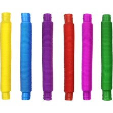 Pop Tubes Renkli Uzayan Plastik Hortum Bükülebilir Aktivite Borusu’ Duyusal Algısal Motor Gelişim