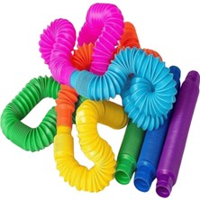 Pop Tubes Renkli Uzayan Plastik Hortum Bükülebilir Aktivite Borusu’ Duyusal Algısal Motor Gelişim