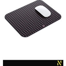 Nilizma Pembe Renkli Dot Nokta Desenli Ergonomik Mouse Pad - 23 cm x 19 cm - Kaydırmaz Taban Ev ve Ofis Kullanımı Fare Altlığı Mousepad
