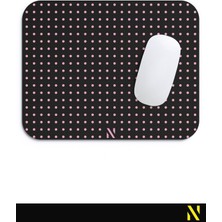 Nilizma Pembe Renkli Dot Nokta Desenli Ergonomik Mouse Pad - 23 cm x 19 cm - Kaydırmaz Taban Ev ve Ofis Kullanımı Fare Altlığı Mousepad