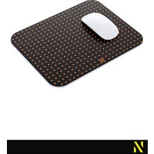 Nilizma Turuncu Renkli Dot Nokta Desenli Ergonomik Mouse Pad - 23 cm x 19 cm - Kaydırmaz Taban Ev ve Ofis Kullanımı Fare Altlığı Mousepad