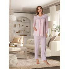Dvina Effortt Lohusa Pijama Takımı Pembe - 7032