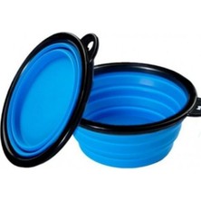 Katlanabilir Kedi Köpek Mama ve Su Kabı, Taşınabilir ve Kancalı, Beyaz