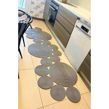 Bhr Creative Jüt S Model Salon Mutfak Balkon Oturma Odası Kapı Önü Banyo Paspas Yolluk Kilim