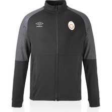 Galatasaray Orijinal Lisanslı Umbro Dik Yaka Fermuarlı Siyah Sweat