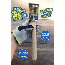Vixpet Venty 22.5 cm - Çapı 25 mm Kumlu Pedikür Papağan Tüneği - Jako, Amazon, Eklektus, Kayık, Alex, Konur - Gaga ve Tırnak Bakımı