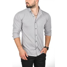 Deepsea Slim Fit Dar Kesim Keten Gömlek Pamuklu Spor Gömlek 2501305