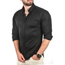 Deepsea Slim Fit Dar Kesim Keten Gömlek Pamuklu Spor Gömlek 2501305