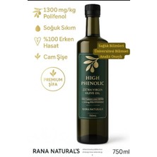 Rana Natural's Erken Hasat +1300 mg/ kg Polifenollü Soğuk Sıkım Zeytinyağı – Bilimsel Analizli, Türkiye’de Tek – Natural’s 750 ml