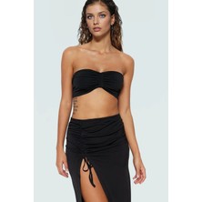 Plaj Elbisesi Örme Kumaş Fitted Kalıp Zincir Detay Dar Paça Özenle Seçilmiş Konforlu Kesim