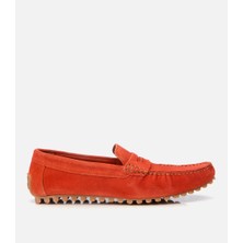 Hotiç Erkek Süet Deri Turuncu Esnek Tabanlı Günlük Loafer