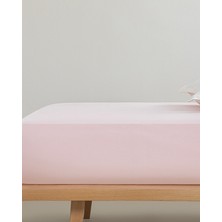 English Home Düz Pamuklu Tek Kişilik Lastikli Çarşaf 100x200 cm Toz Pembe
