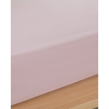 English Home Düz Pamuklu Tek Kişilik Lastikli Çarşaf 100x200 cm Toz Pembe