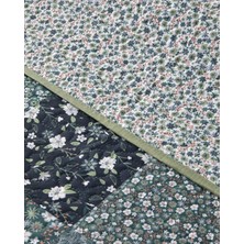 English Home Flower Patch King Size Çok Amaçlı Örtü 240 x 220 cm Yeşil