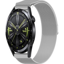 Tagomoon Huawei Watch Gt3 46MM Uyumlu Kordon Hasır Metal Örgü Mıknatıslı Kayış