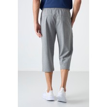Tommy Life Gri Melanj Ön Cep Detaylı Standart Kalıp Klasik Paça Erkek Kapri - 83092
