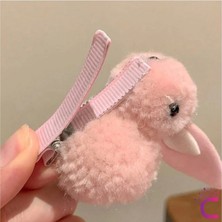 2'li Beyaz Tavşanlı Yumuşak Astarlı Klips Toka Seti - Kız Bebek Çocuk Klipsli Pens Saç Tokası