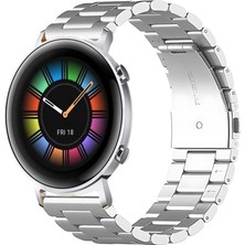 Kreton 
huawei Watch Gt2 42MM ile Uyumlu Kordon Klasik Baklava Model Paslanmaz Çelik Metal Kayış