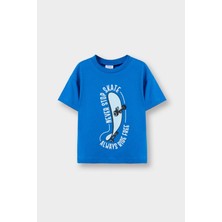 DeFacto Erkek Bebek Bisiklet Yaka Baskılı Kısa Kollu Tişört E1001A525SM