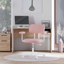 adore mobilya Teddy Ofis ve Çalışma Sandalyesi-Pembe 64 x 74-83 x 63  cm