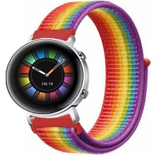 Kreton Huawei Watch Gt2 42MM ile Uyumlu Kordon Cırt Cırtlı Spor Kumaş Kayış