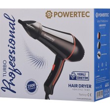 Powertec TR-601 Turbo Professional Series Fön Makinesi & Saç Kurutma 2500w Performans