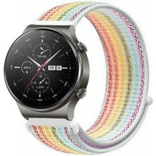 Tagomoon Huawei Watch Gt2 Pro Akıllı Saat Uyumlu Spor Kumaş Desenli Cırt Cırtlı Kordon Kayış