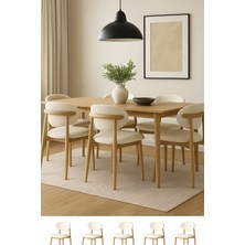 Enjoylife Gürgen Ağacı Yemek Masası Sandalyesi