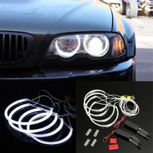 İpoearthu Bmw E46 3 Serisi Için 4x Ccfl Angel Eye Halo LED Halka Işık Beyaz Projektör Olmayan (Yurt Dışından)