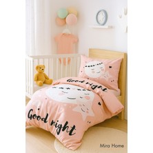 Mira Home Yenidoğan Kız Bebek Nevresim Takımı 3D Pamuklu Good Night