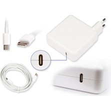 Apple Uyumlu Macbook Pro A2485 2021 Type-C Notebook Adaptör - Şarj Cihazı Usb-C (87W)