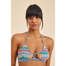 Hawaii Mavi Balensiz Üçgen Bralet Bikini Üst