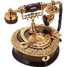 Retro Telefon Görünümlü Kurmalı Müzik Kutusu Çekmeceli Eski Model Phone Hediyelik Trm-77