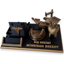 Kişiye Özel Masaüstü Isimlik ve Kartvizitlik Diş Hekimi, Diş Doktoru, Diş Teknisyeni, Ortodontist, Evlilik Yıl Dönümü