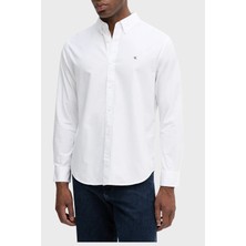 Calvin Klein Erkek Uzun Kollu Klasik Düz Oxford Beyaz Gömlek LV140EM125-YAA