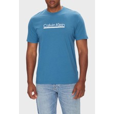 Calvin Klein Pamuklu Regular Fit Bisiklet Yaka Logolu T Shirt LV04RC852GCCY Erkek T Shirt LV04RC852G Ccy