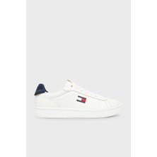 Tommy Jeans Logolu Deri Sneaker Ayakkabı Erkek Ayakkabı EM0EM01596 0g1
