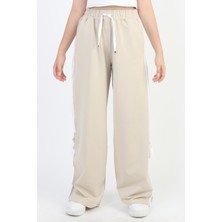 Kız Çocuk Cepli Rahat Kesim Penye Eşofman Altı