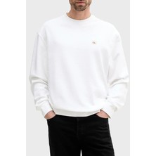 Calvin Klein Pamuklu Regular Fit Bisiklet Yaka Logolu Sweat LV04RC273GYAF Erkek Sweat LV04RC273G Yaf
