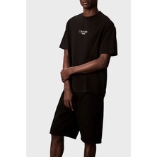 Calvin Klein Pamuklu Relaxed Fit Bisiklet Yaka Logolu T Shirt LV04RC851GUB1 Erkek T Shirt LV04RC851G Ub1